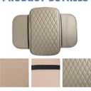 Microfiber Leather Center Console Cover,Car Accessories Car Center Console Pad,Microfiber Leather Armrest Cover Cushion with 2 Storage Bags,Memory Foam Armrest Cover,Fits Most Vehicles (Beige)