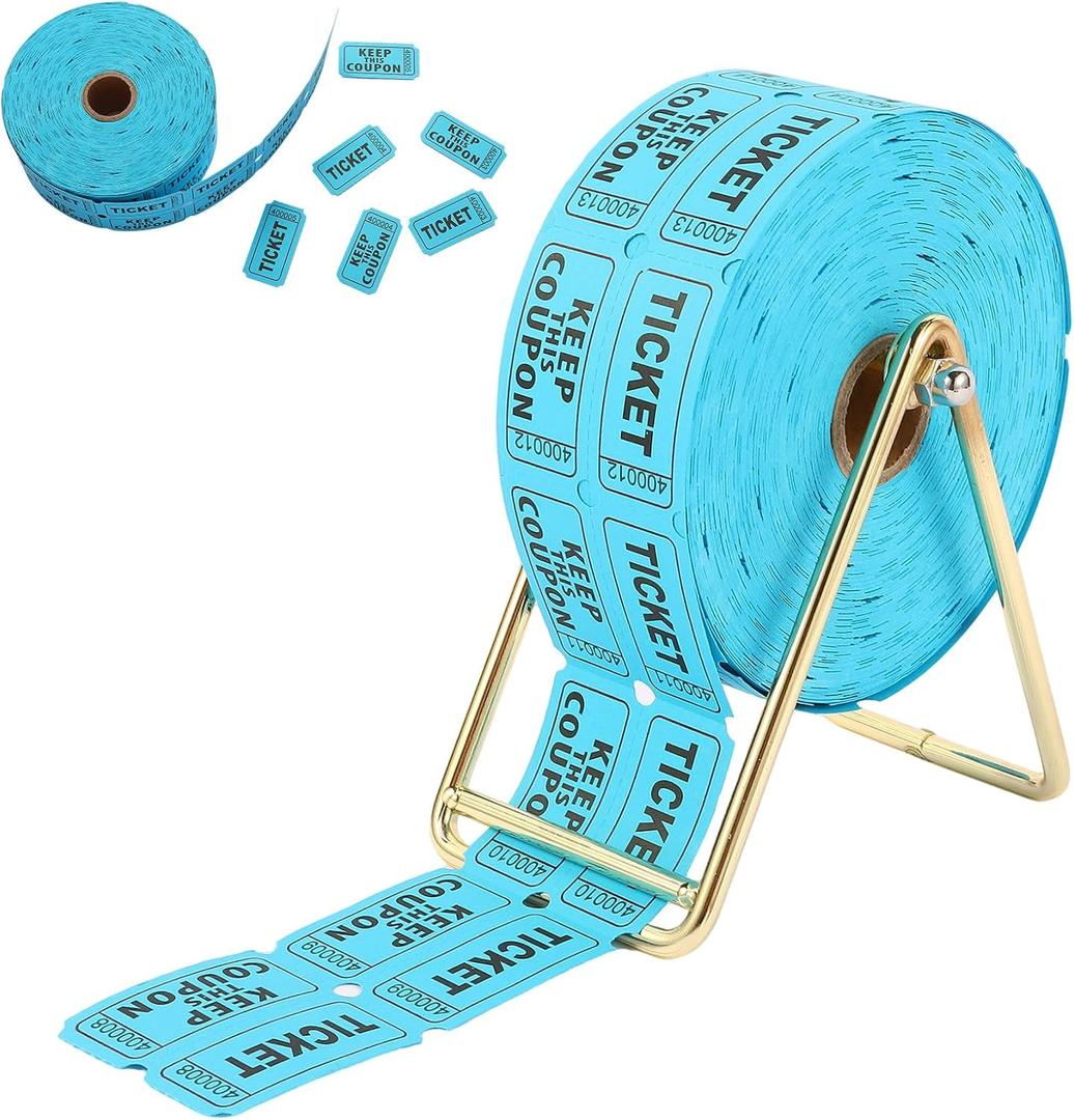 1000 Pcs Raffle Ticket Dispenser, Raffle Ticket Holder,Copper - Plated, Raffle Ticket Dispenser for Single/Double-Roll Tickets,Made of Premium Thick Steel Plate, for Various Events