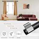 OLV Black Curtain Rod, 1 Inch Adjustable Modern Curtain Rods for Windows 30 to 41 Inch, Decorative Heavy Duty Window Treatment Rods with End Cap Finials, Telescopic Splicing Drapery Pole, Easy Install