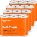 Amazon Basics 1000 Sheet 1-Ply Bath Tissue, 48 Rolls (4 Packs of 12), Septic Safe
