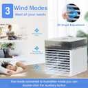 Personal Air Conditioners Mini Air Conditioner Portable AC Fan with Evaporative Humidify | 3 Wind Speeds | 7 Color Nightlight,Small Desktop Air Cooler Fan for Office Dorm Room