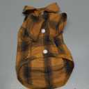 Koneseve Dog Shirt Plaid Dog Clothes for Small Dogs Boy Girl Cat Clothes Soft Puppy Outfit Adorable Pet T-Shirts Kitten Grid Costume Apparel Thanksgiving Christmas Clothing (Yellow, M)