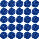 FagusHome 30 Pcs Silk Hydrangea Heads Artificial Flowers Heads and Stems Fake Hydrangea Flowers for Home Wedding Decor (Dark Blue)