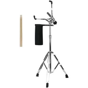 Snare Drum Stand, Snare Stand with Drumstick Holder and a Pair of 5A Drum Sticks Fit for 8 to 15 Inch Snare Drum and Practice Pad, Adjustable Height 25.6 to 39.4 Inches for Drum Beginners
