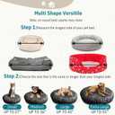 Round Dog Bed Covers Replacement Washable, Dog Bed Washable Cover, for All Shapes (Medium (Up to 36), Paw Chic)