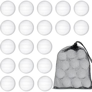 Zhanmai 20 Pcs Mini Volleyball Stress Balls Bulk 1.6 Inch Small Volleyball to Throw to Crowd Little Tiny White Foam Sports Ball with Mesh Drawstring Bag for Team Gifts School Carnival Reward