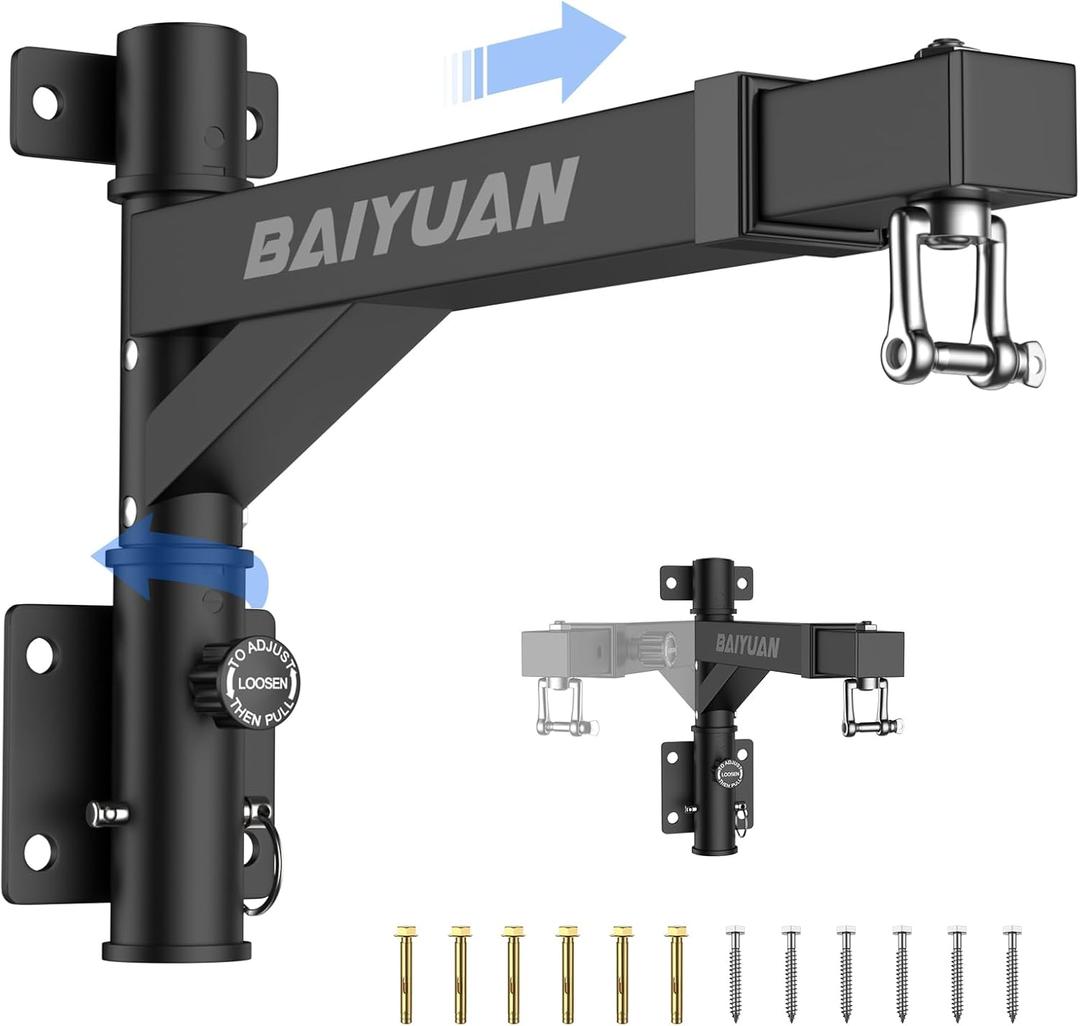 Heavy Bag Hanger - Wall Mount Punching Bag Hanger, Adjustable Heavy-Duty Boxing Bag Wall Bracket, Punching Bag Mount Stand for Home or Gym, for Kickboxing Bag, Muay Thai Bag,Etc (Supports up to 800Ib) (17.5-26" Length Adjustable & One-sided foldable)