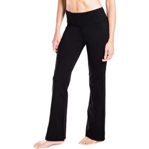 Yogipace Petite Women's Bootcut Flare Yoga Pants with Pocket, Flare Leggings for Workout, Travel & Everyday, 29", Black, Size L
