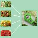 2 x Stainless Steel Multi-Blade Green Onion Cutter  Scallion Slicer, Garnish Tool, Vegetable Chopper for Shredding & Slicing, Practical Kitchen Gadget (Green)