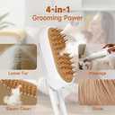 Cat Steam Brush for Shedding, 5 in 1 Cat Steamy Brushs Cleanser with Foldable Handle, Pet Spa Brush for Cats, Spritz Defur Comb for Pets, Steam Brushs for Cats and dogs, Pet Spray Hair Removal Comb