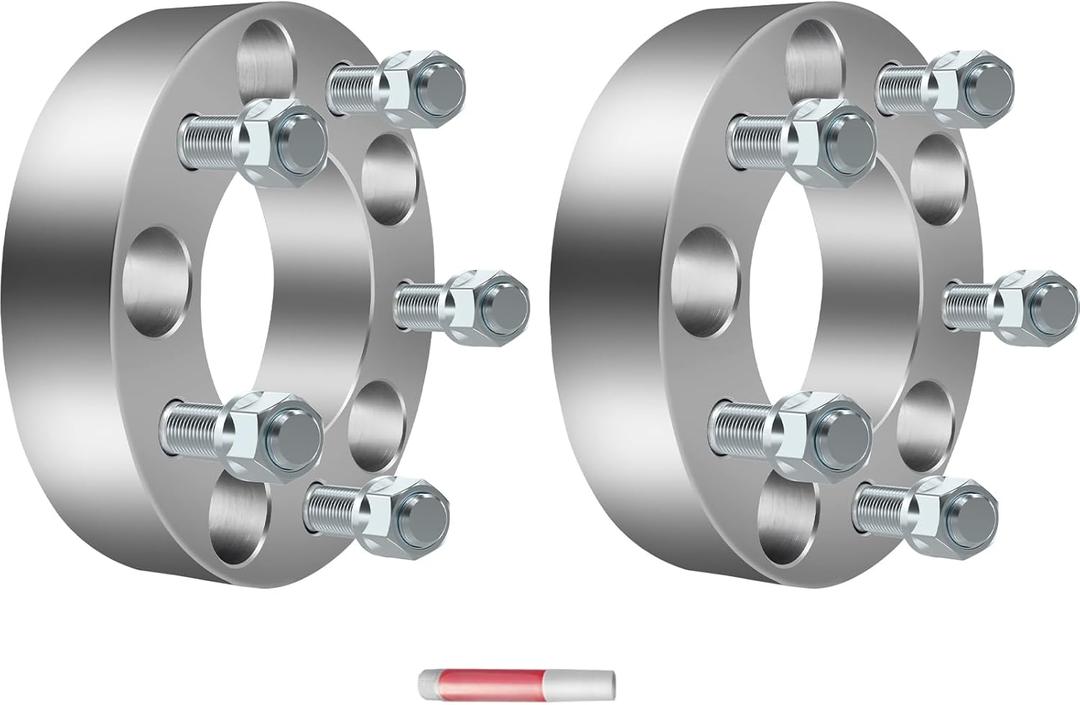 5x5 Wheel Spacers for Chevrolet for Tahoe for C1500 for Express 1500, for Jeep for Grand Cherokee for GMC for Yukon, 2Pcs 1.5inch Wheel Adapters & Spacers with 14x1.5 Studs 87.1mm Bore