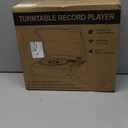 Vinyl Record Player with Speakers Vintage Turntable for Vinyls Records Belt-Driven Turntables 3-Speed Bluetooth Playback Headphone AUX RCA Line LP Vinyls Players for Sound Enjoyment Retro Brown