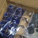 Bioll 30ml (1 oz) glass bottle. Essential oil bottle with lid. For Perfume, Aromatherapy, Lab Refillable Sample Vials - 12 Pack (Blue)