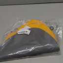 Myir JUN Placemats, Dual-Sided Placemats Waterproof Faux Leather Placemats Set of 4 Place Mats and Coasters Non-Slip Washable Table Mats for Dining Table (Gray Yellow, Set of 4)