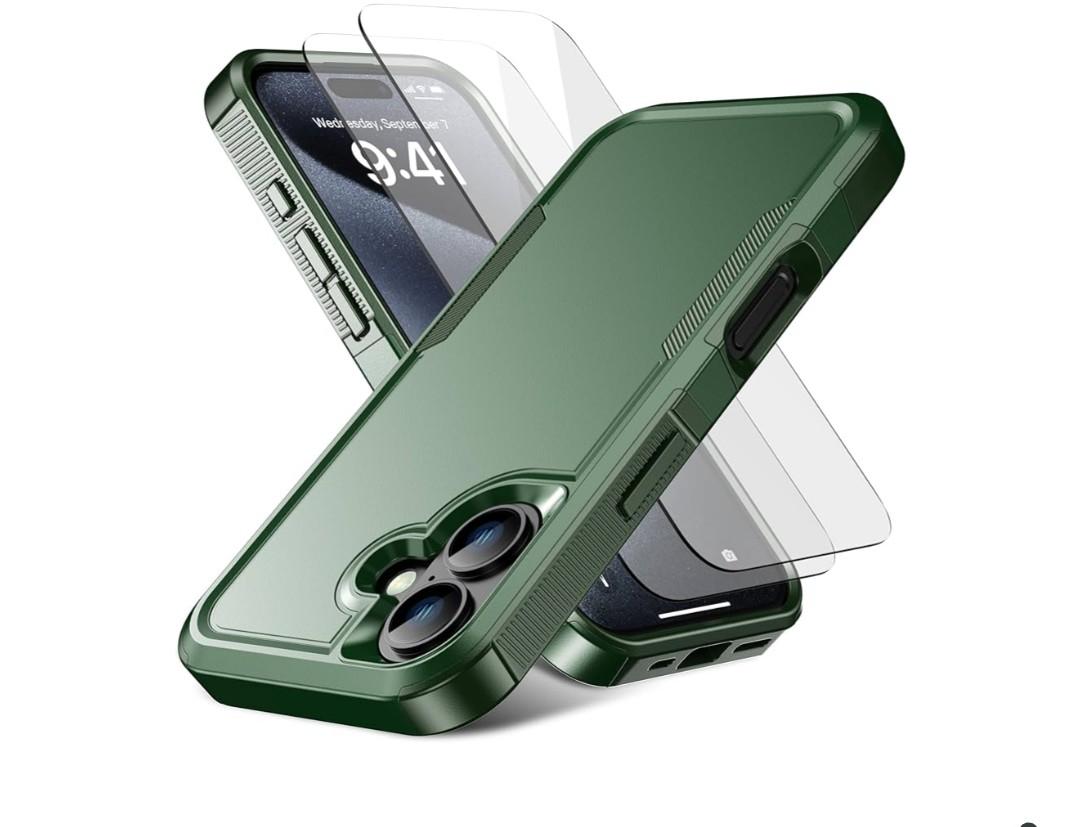 for iPhone 17 Case [Shockproof] [Dropproof] [Heavy Duty Protection] [Pocket-Friendly] Slim & Tough Non-Slip Protective Phone Cover for iPhone17 6.3inch, Teal Green