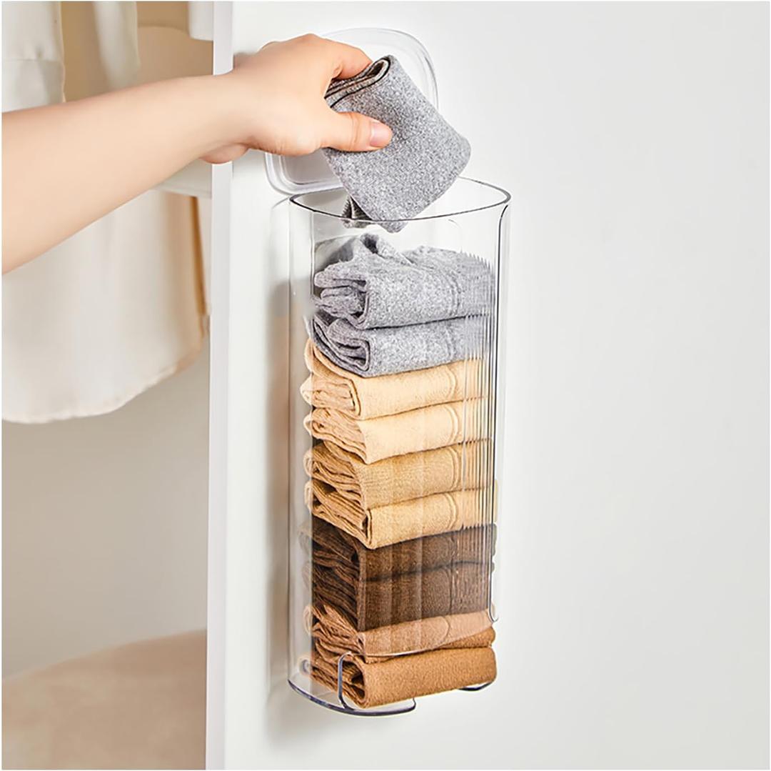 Grocery Plastic Bag Dispenser Holder, Sock Underwear Organizer Wall Mount Multifunctional Bag Saver Kitchen Storage Holder for Storing Socks Ties Plastic Bag