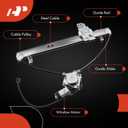 A-Premium Power Electric Window Regulator with Motor Compatible with Honda Passport 1998-2002 Isuzu Amigo Rodeo/Rodeo Sport Front Left Driver Side
