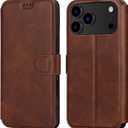 LOHASIC for iPhone 17 Pro Max Case Wallet, Flip Folio Case with Card Holder, [4 Card Slots], PU Leather 6.9" Cover for Apple 17 ProMax Men Women with Kickstand, Brown
