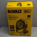 DEWALT 20V MAX Portable Fan, Battery Powered Rechargeable Cordless Shop Fan, Up to 4.5 Hrs Runtime, Variable Speed, 650 CFM, Tool Only (DCE512B)