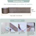 3 x Wood Grain Wallpaper Border Removable PVC Waterproof Peel and Stick Wallpaper, Bathroom Mirror Frame Wall Decor Window Door 1.96'' x 393 (Black locust wood)