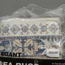 zesthome 9x12 Area Rugs,Stain Resistant Washable Rug,Ultra-Thin Rugs for Living Room,Bedroom,Non-Slip Backing Home Decor Large Area Rug (Blue/Beige,9'x12')