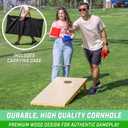 GoSports Solid Wood Premium Cornhole Sets - Choose 4 x 2 ft or 3 x 2 ft - Game Boards Include Set of 8 Cornhole Toss Bags