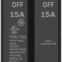 ABB Q-Line THQLT1515 Tandem Circuit Breaker 15A/1P & 15A/1P Dual Circuit Breaker for Single Slot 120/240V, 10 kAIC HACR & SWD Rated Space-Saving Design Plug-in Mount