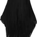 Augisteen Halloween Grim Reaper Costume Medieval Renaissance Hooded Cloak Adult Scary Black Robe Wizard Cape for Unisex Cosplay Props Supplies(Black)