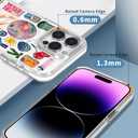 Cases for iPhone 14 Pro Max,Compatible with MagSafe,Classic Clear Shockproof Protection Magnetic Phone Case - Collage European Disco