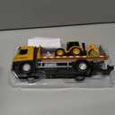 HAPYAD Tow Truck Toy Metal Cab, Flatbed Tow Truck Toys for Boys with Backhoe Loader, Friction Powered Transport Trailers with Lights and Siren Sounds, Construction Vehicles for Kids 12.5"