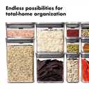 OXO Steel POP Container Big Medium Square - 4.4 Qt for Flour, Sugar and More, Grey