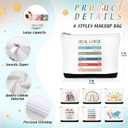 Newtay 24 Pcs/ 6 Sets Social Worker Graduation Gifts Insulated Coffee Mugs with Lids 17oz Makeup Bags PVC Tote with Pens for Social Work Graduation Gift for Bsw Msw Dsw