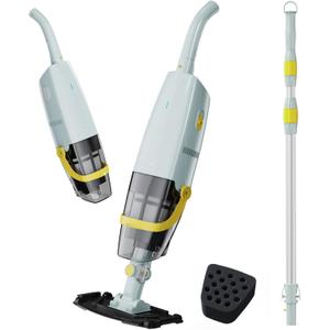 (2025 Upgraded) Cordless Handheld Pool Vacuum, Rechargeable Pool Cleaner with Telescopic Pole and Fine-Sponge, Powerful Suction, Ideal for Above & In-Ground Pools, Spas, Hot Tubs, Yellow