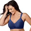 Playtex Women's Wireless Bra, Secrets Perfectly Smooth Wirefree Bra, Full Coverage, US4707 (36DDD, In the Navy)