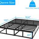 OSASET Queen Box Spring, 9 Inch Box Spring for Queen Bed, Heavy Duty Metal Frame Mattress Foundation Support for 3000lbs, Easy Assembly, Noise Free, Non Slip