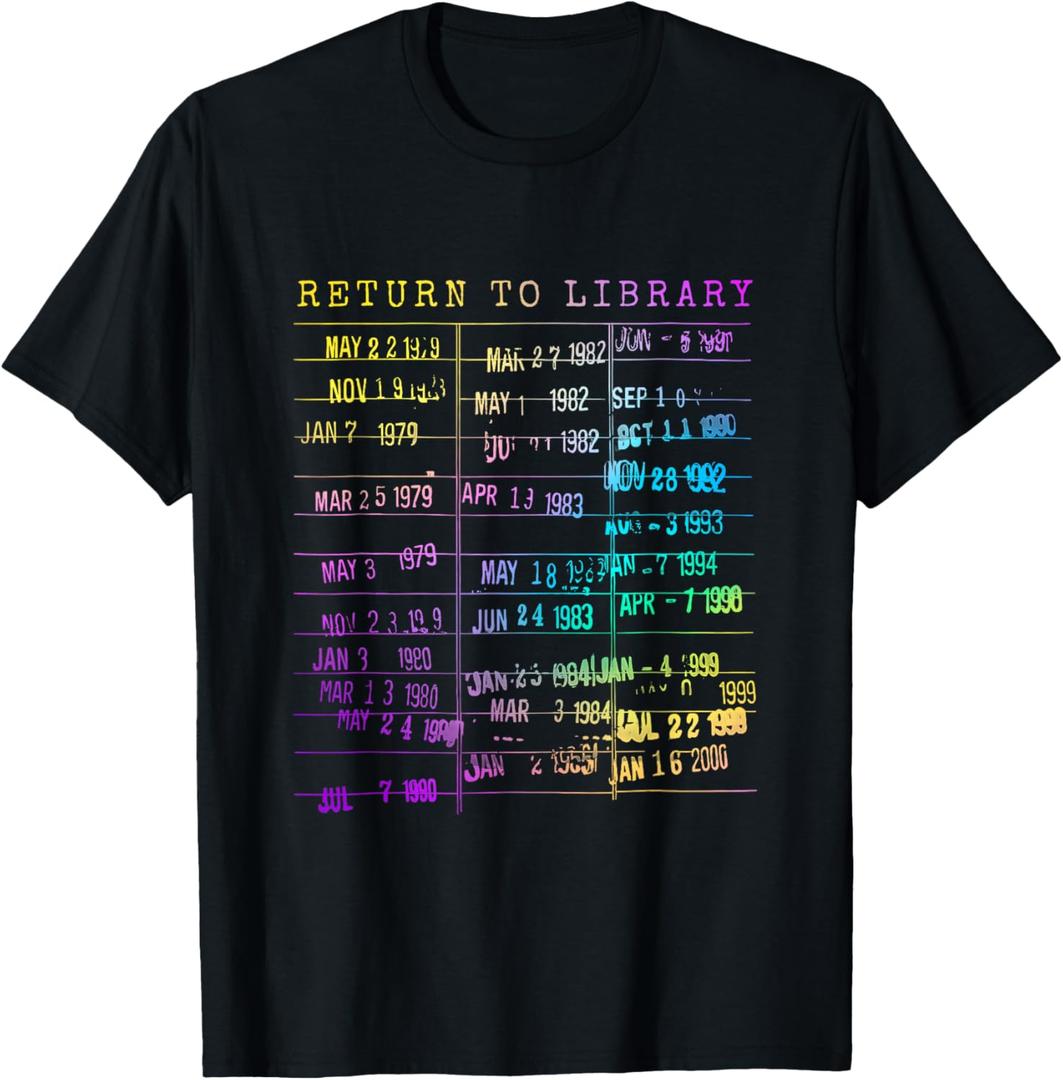 Rainbow Reading T-Shirt, Navy, L