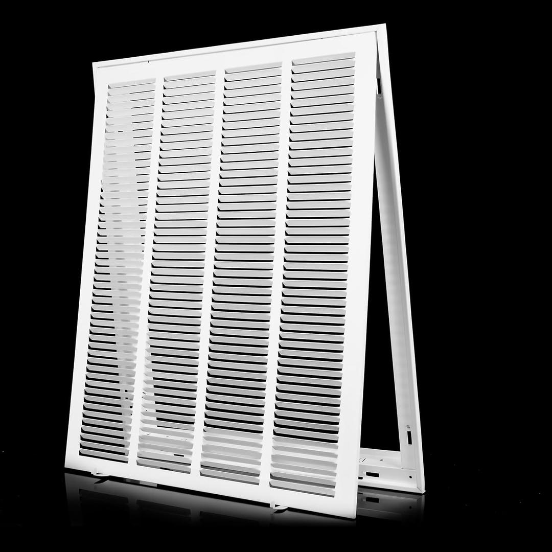 20x25 Return Air Grille [Duct Opening Size],Return Air Vent Cover for Wall Or Ceiling,Steel Return Air Filter Grilles Removable Face/Door for 1 Inch Filters (20"W x 25"H[Duct Opening])