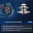 Autoround 512265 Rear Wheel Hub and Bearing Assembly fit for Hyundai Sonata 2006 2007 2008 2009, Kia Optima 06 07 08 09 10, 5 Lugs w/ABS Pair