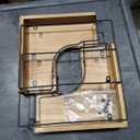 2-Tier Bathroom Counter Organizer, Wooden Corner Shelf for Vanity Countertop Skincare & Makeup, Storage and Organization for Kitchen