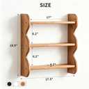 3 Tier Solid Wood Wall Shelf, Rustic Floating Storage Organizer