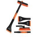 34" Extendable Ice Scrapers for Car Windshield 2-in-1 Snow Brush for Car Snow Scraper for Car Snow Scraper and Drush with Ergonomic Foam Grip for Cars, Trucks, SUVs with 360° Pivoting Brush Head Blue