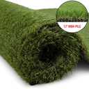 Ottomanson Artificial Grass Runner Natural 31" x 10' | Realistic Grass for Walkway, Poolside & Patio Border, Indoor Outdoor Turf Runner with Drainage Holes, UV Resistant
