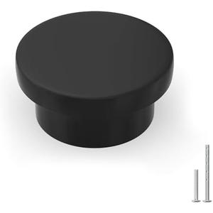 homdiy 4 Pack Kitchen Cabinet Knobs Black Drawer Dresser Knobs Matte Black Zinc for Desk Drawers Cupboard Hardware