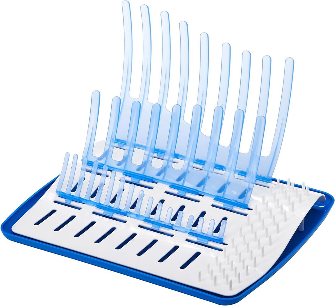 Dr. Brown's Folding Baby Bottle Drying Rack for Easy Storage, Dry Nipples, Pacifiers and Other Baby Essentials, BPA-free (Folding Drying Rack)