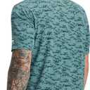 Mens Golf Shirts Short Sleeve Moisture Wicking Dry Fit Print Performance Athletic Casual Golf Polo Shirts for Men (Green, XL)