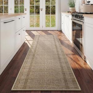 2x5 Kitchen Runner Non Slip Kitchen Rugs Mat, Washable Hallway Runner Rug Soft Long Low Pile Farmhouse Entryway Floor Mat for Bedroom Laundry Living Room Beside Rug