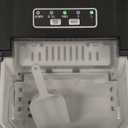 Silonn Ice Maker Countertop Machine with Handle, 26lbs in 24h, 9 Ice Cubes Ready in 6 Mins, Self-Cleaning Ice Makers with Basket and Scoop, Ideal for Home, Kitchen, Camping, RV