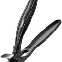 BEZOX Toe Nail Clippers for Thick Nails for Seniors with Safety Lock  Ergonomic Design Curved Cutting Jaw Toenail Clippers for Thick Nails for Comfortable, Safe, and Precise Trimming - Black (Medium)