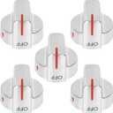 5PCS 5304509064 Gas Stove Knob for Frigidaire Stove Parts 5304509929 Kip 5R92, Replace 4546390, AP6285864, PS12364522, EAP12364522