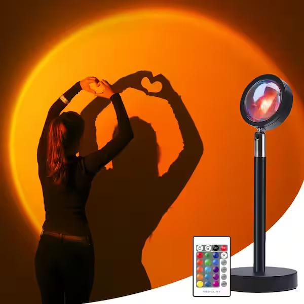 Sunset Lamp with Remote, 16 LED Colors, Power Merkury Innovations Multicolor RGB